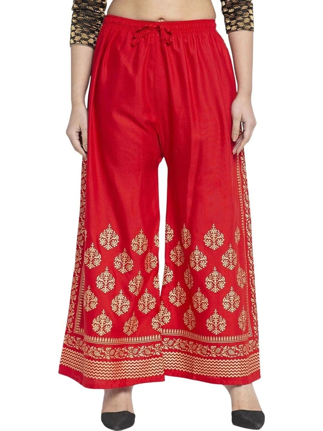 SMASUM Women 2 Ethnic Motifs Printed Knitted Ethnic Palazzos - view 1