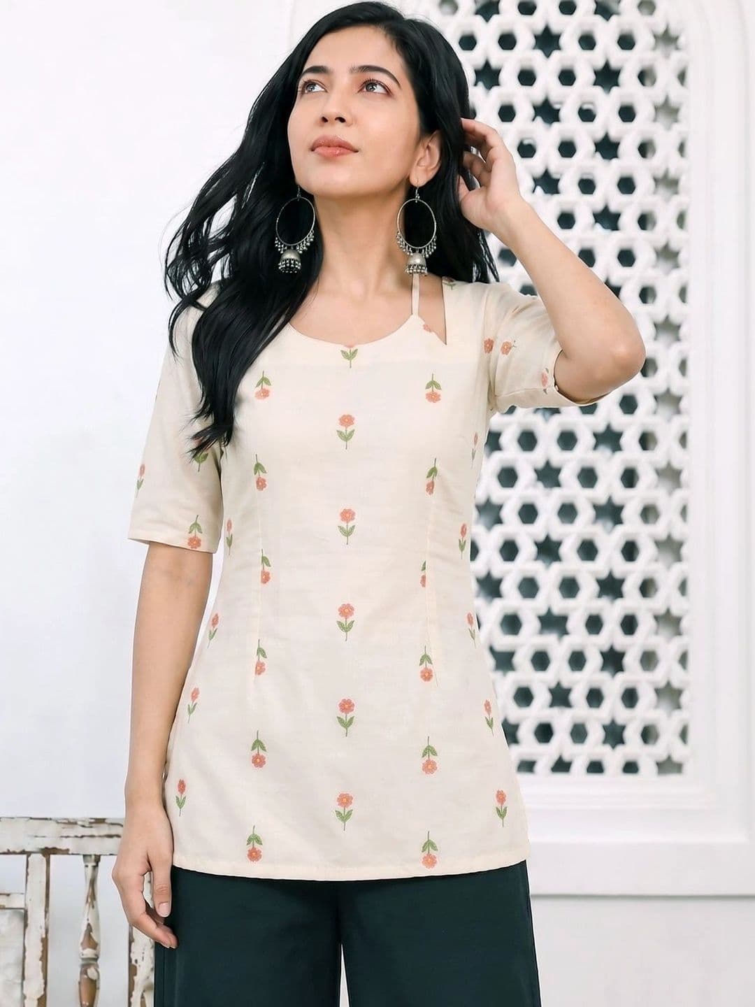 Anouk Floral Printed Kurti - view 1