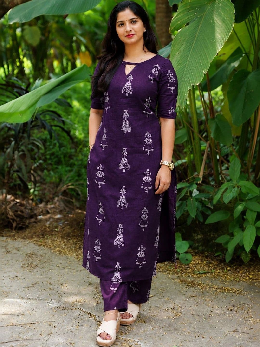 KALINI Women Tribal Printed Regular Kurta with Palazzos - view 1