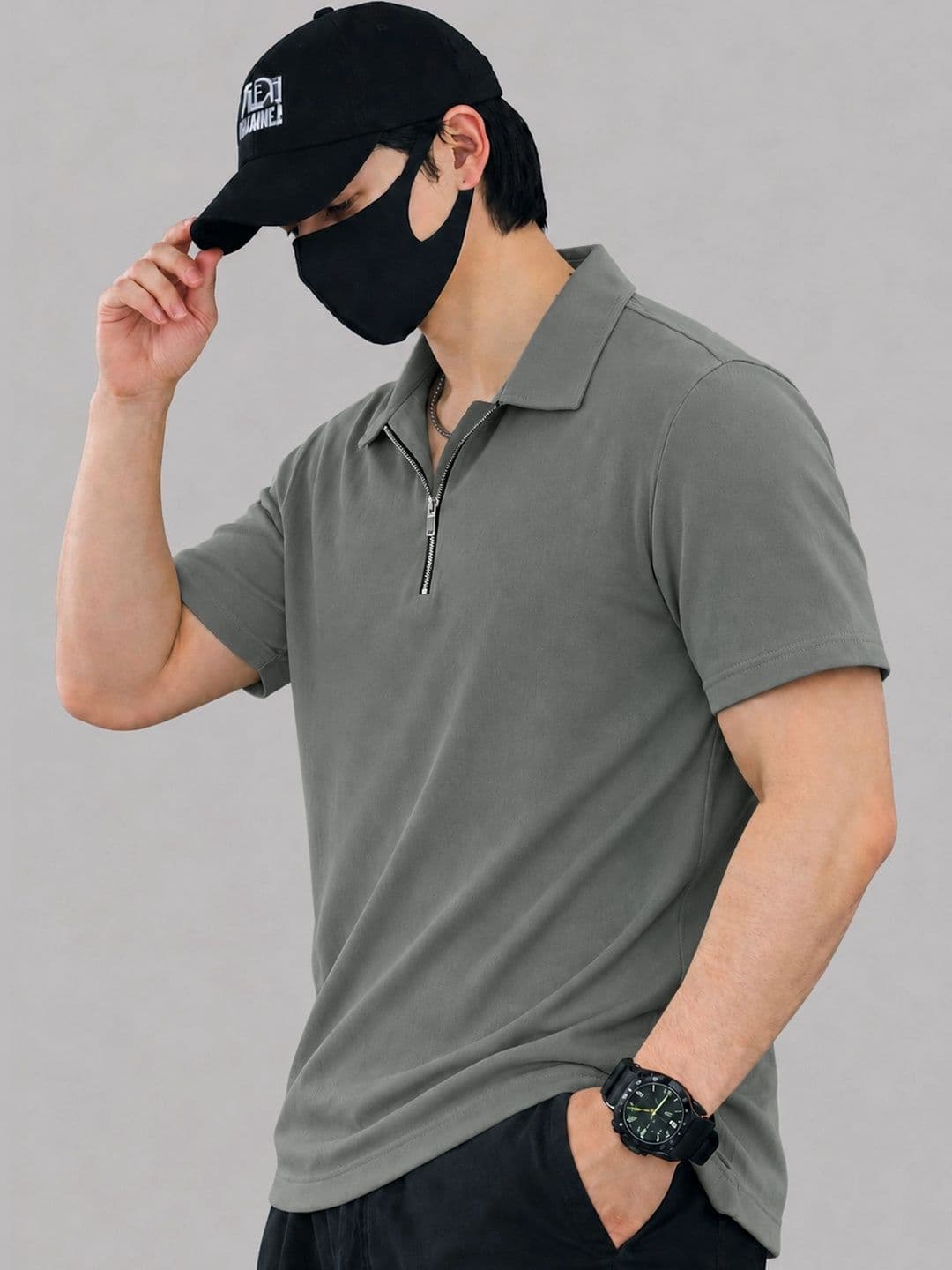 Eyebogler Men Colourblocked Polo Collar T-shirt - view 1