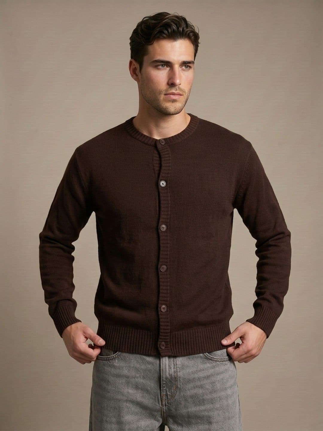 glitchez Round Neck Knitted Sweater - view 1