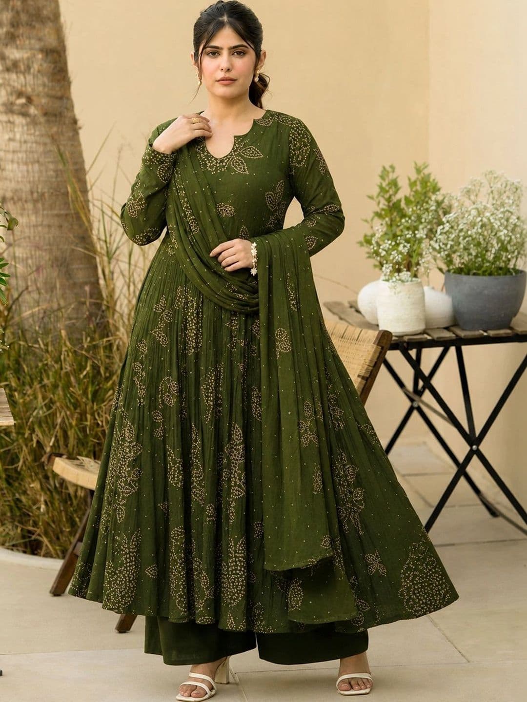 Anouk Women Floral Printed Regular Kurta with Palazzos & With Dupatta - view 1