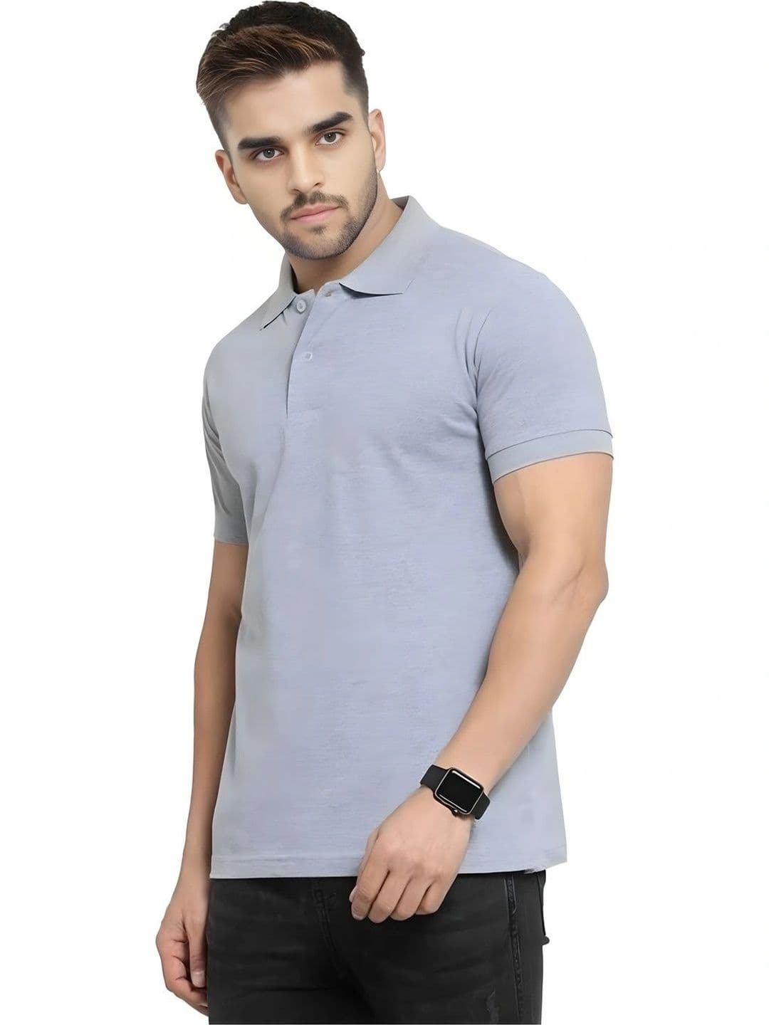 FLORA SHINE Men Polo Collar Slim Fit T-shirt - view 1
