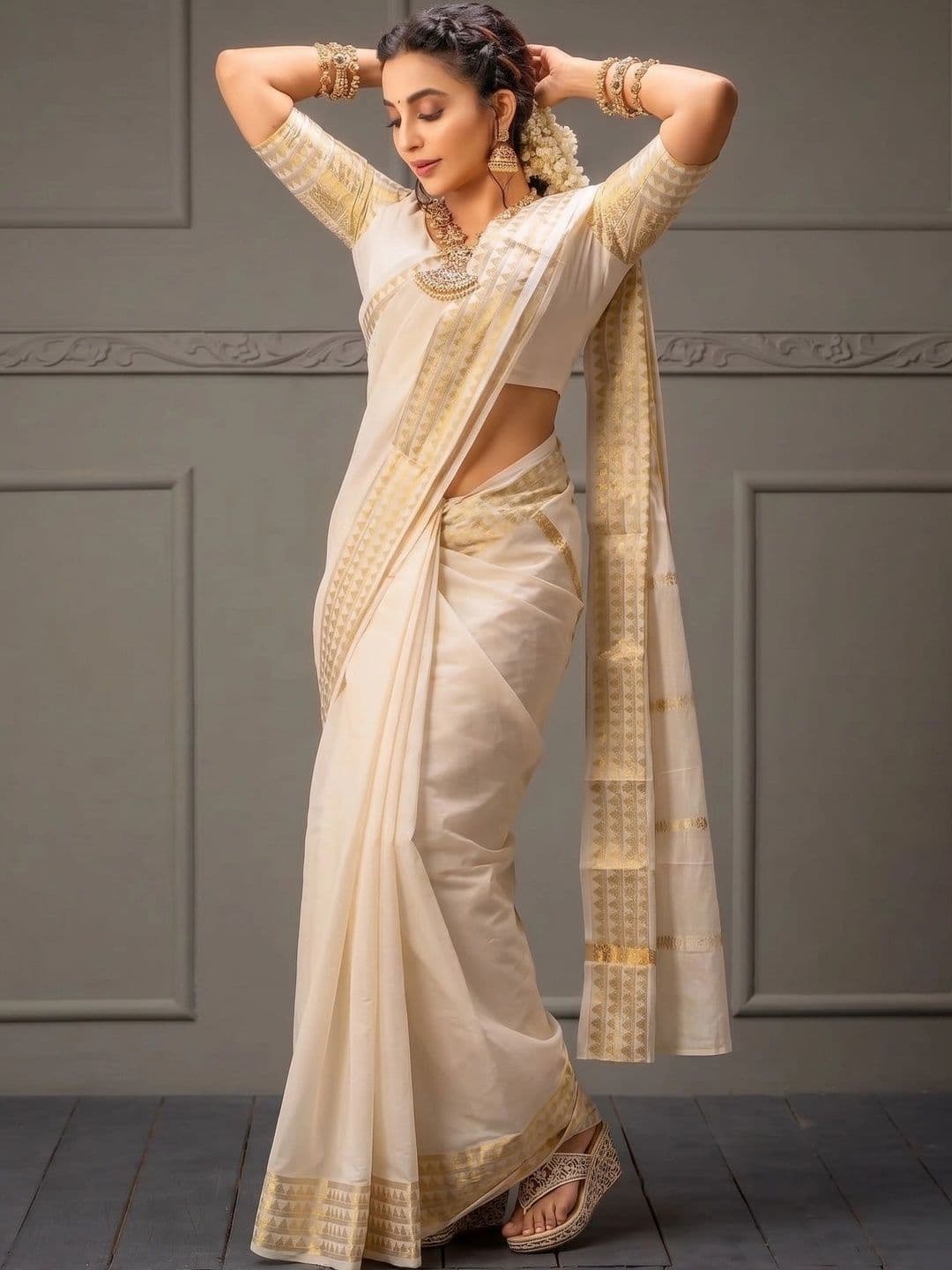 ZARA STAR Woven Design Zari Art Silk Banarasi Saree - view 1