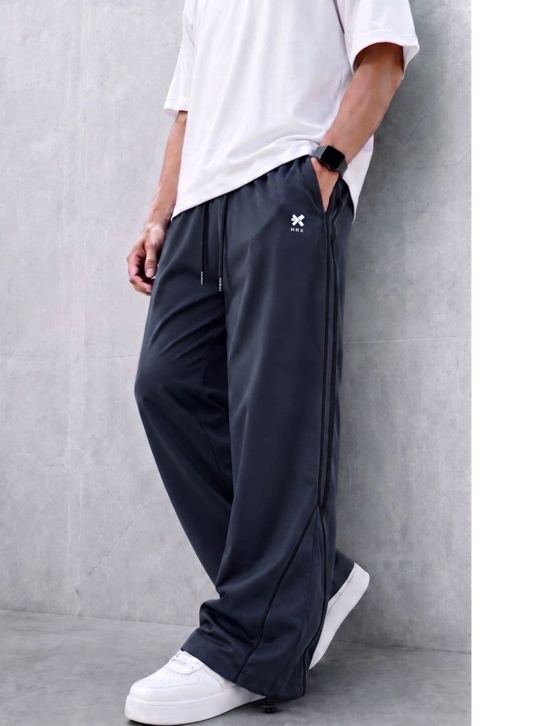 HRX by Hrithik Roshan Men Relaxed Fit Brand Logo Dry Fit Training Track Pants - view 1