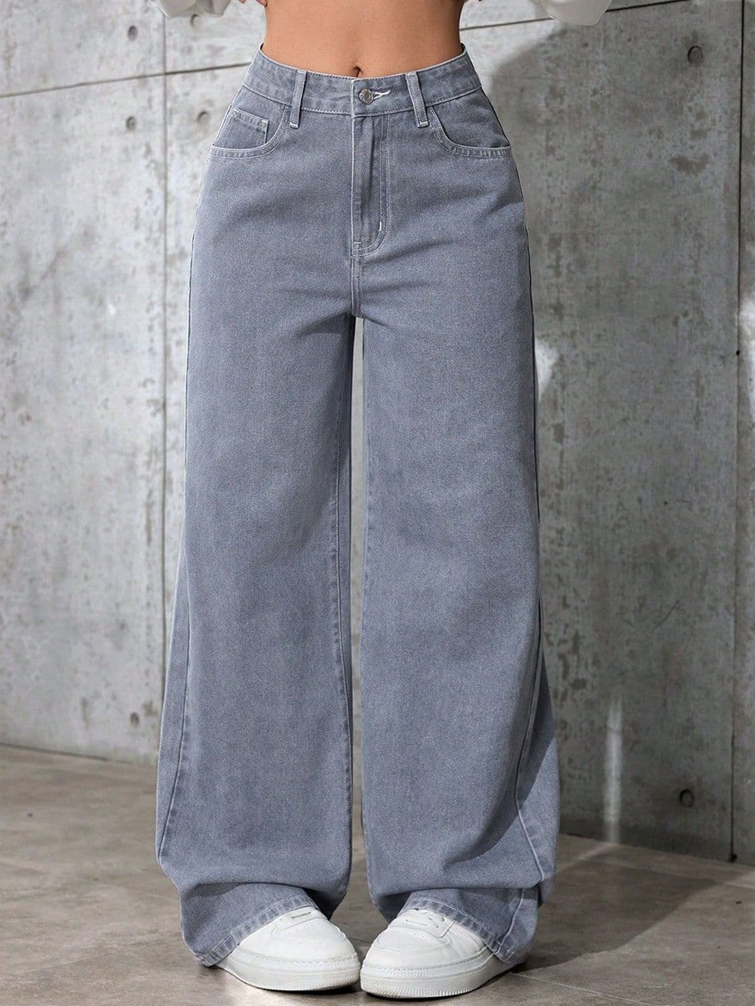 DressBerry Women Comfort Straight Fit High-Rise Light Fade Acid Wash Stretchable Jeans - view 1