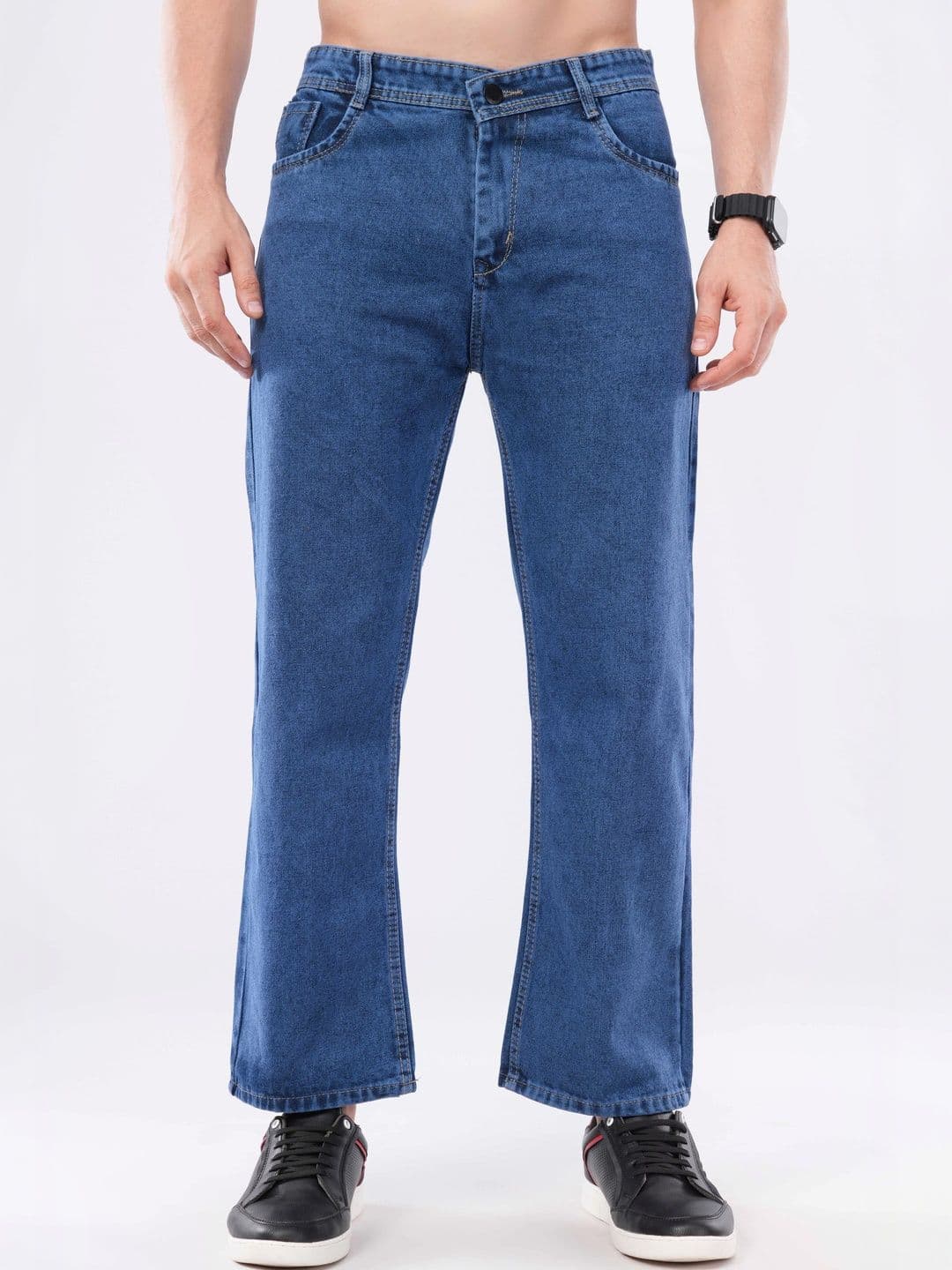 Ygdeal Men Wide Leg Mid-Rise Jeans - view 1
