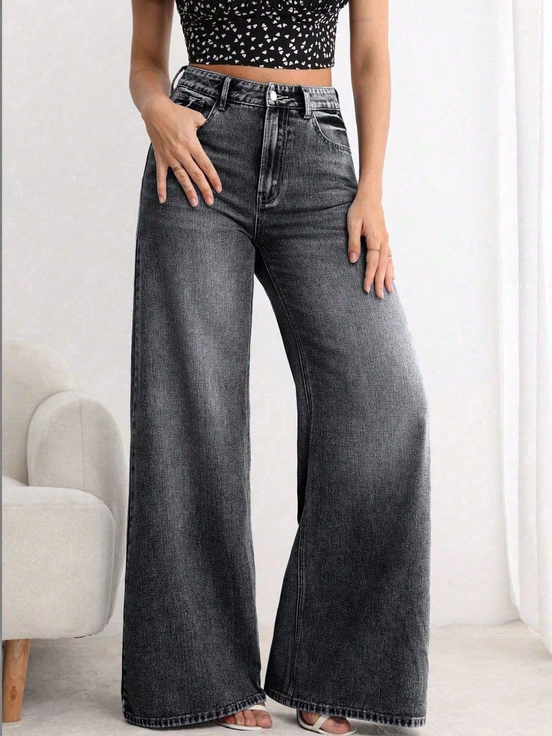 DressBerry Women Comfort Wide Leg High-Rise Stretchable Jeans - view 1