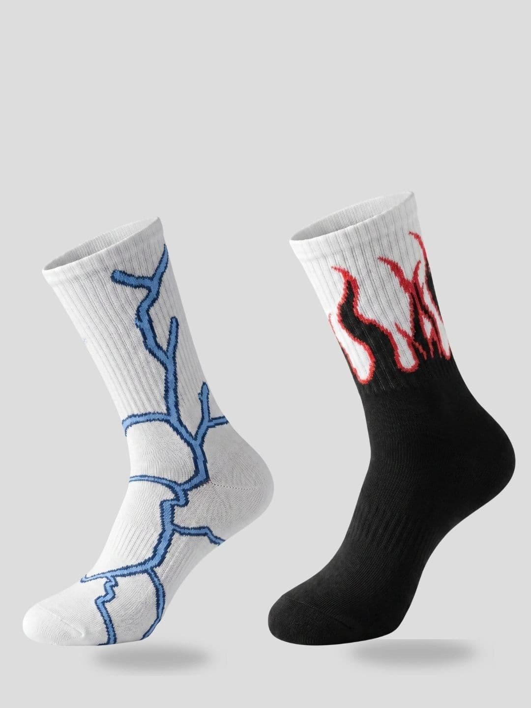 Moda Rapido Men Pack of 2 Cotton Blend Patterned Calf Length Socks - view 1