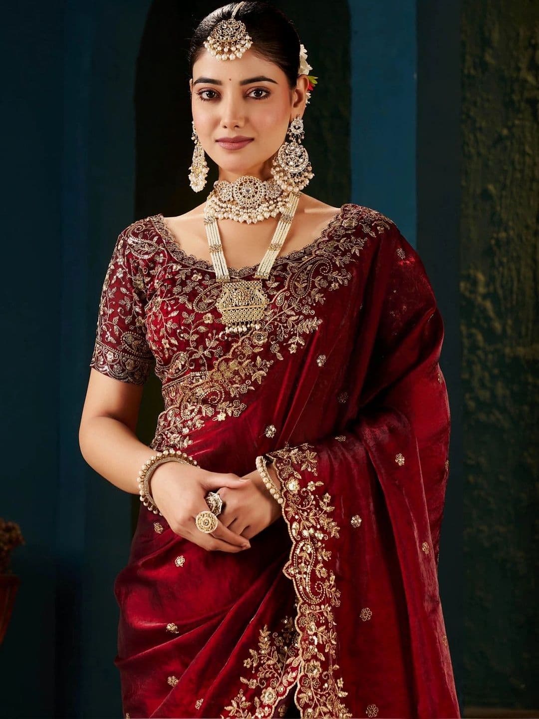 Sangria Zari Silk Blend Saree - view 1