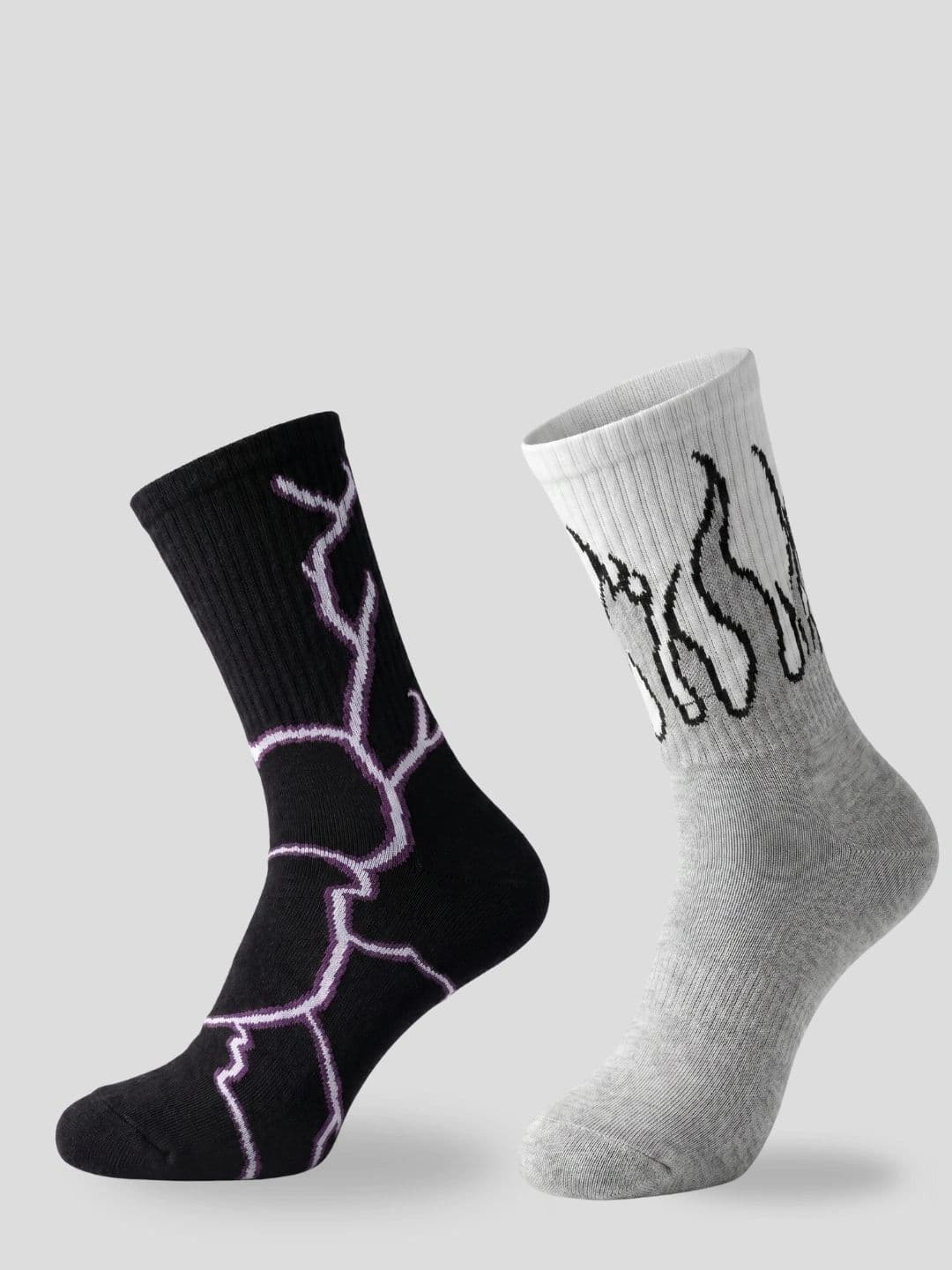 Moda Rapido Men Pack of 2 Cotton Blend Patterned Calf Length Socks - view 1