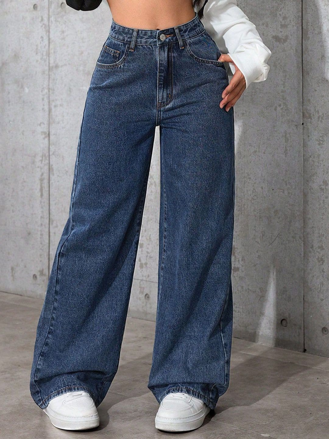 DressBerry Women Comfort Straight Fit High-Rise Light Fade Acid Wash Stretchable Jeans - view 1