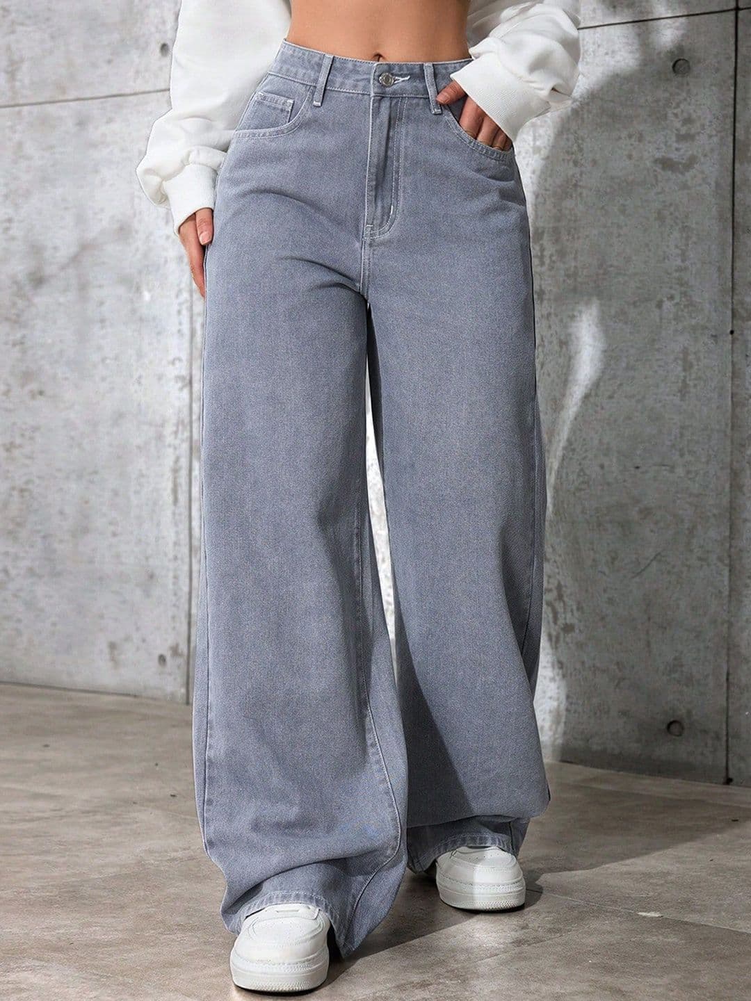 DressBerry Women Comfort Straight Fit High-Rise Light Fade Plus Size Stretchable Jeans - view 1