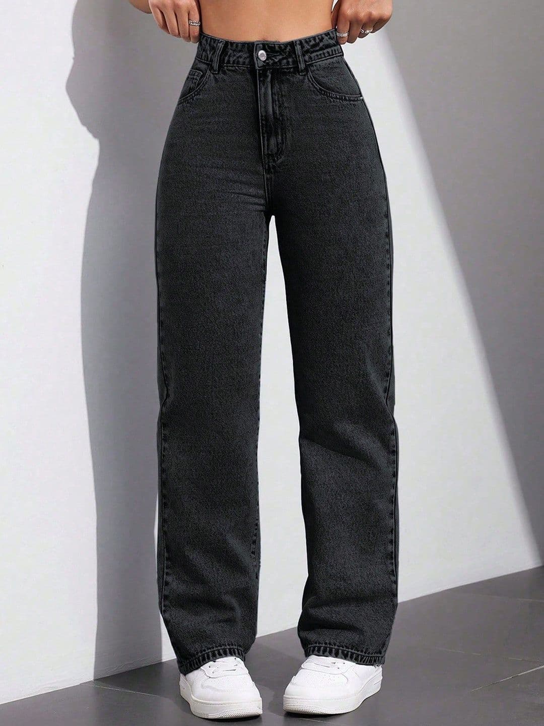 DressBerry Women Comfort High-Rise Straight Fit Clean Look Stretchable Jeans - view 1