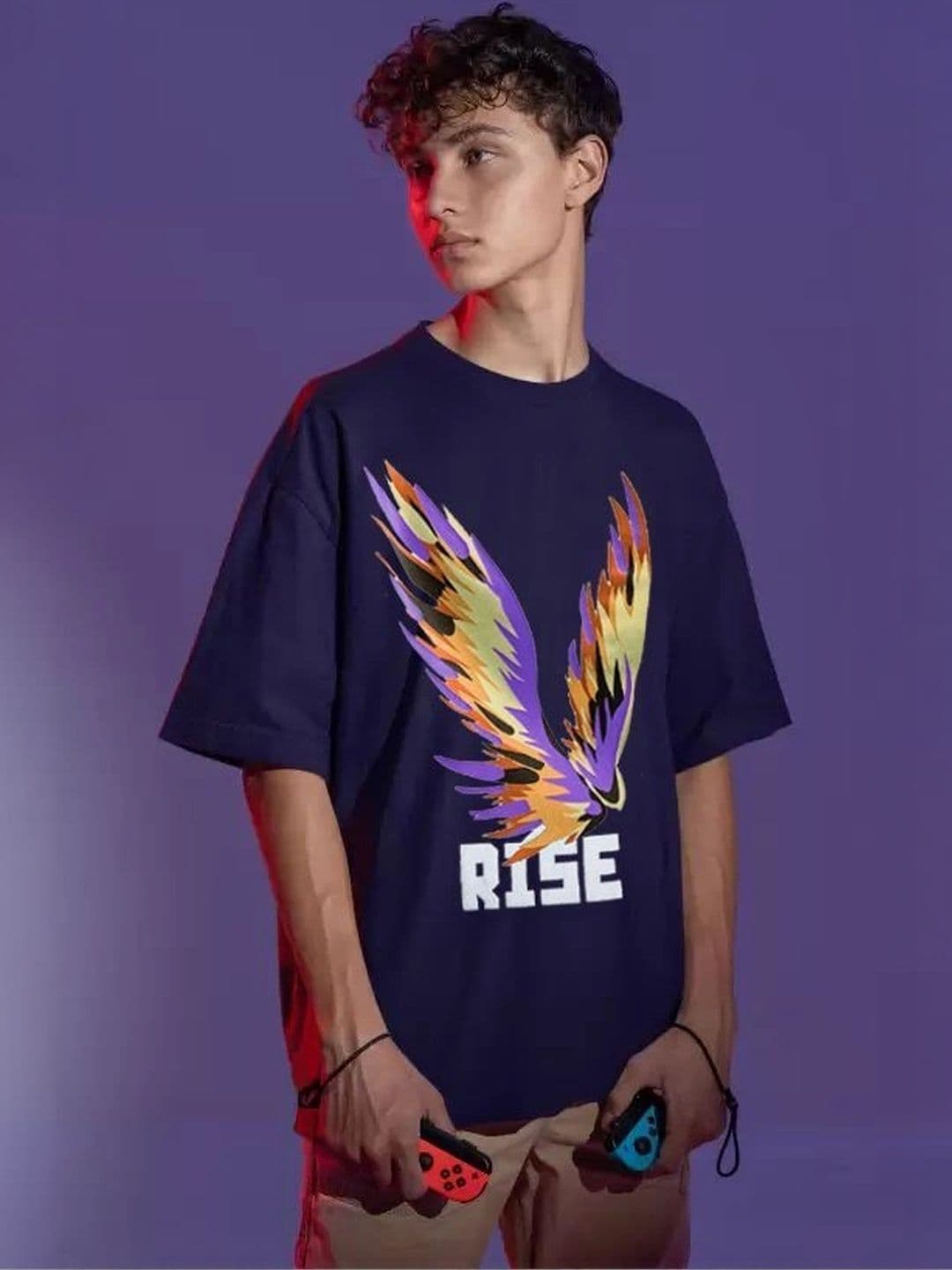 BRIEF CHICKADE Men Printed Drop-Shoulder Sleeves Pure Cotton T-shirt - view 1