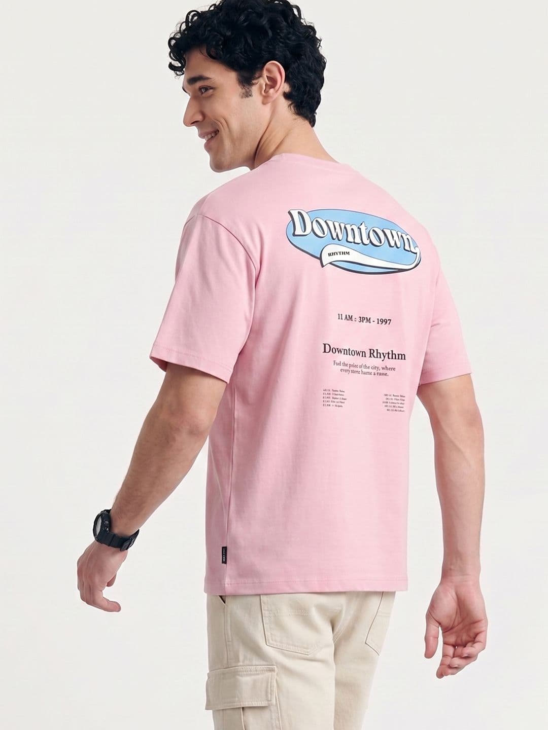 Mast & Harbour Relaxed Fit Typography Printed Pure Cotton T-shirt - view 1