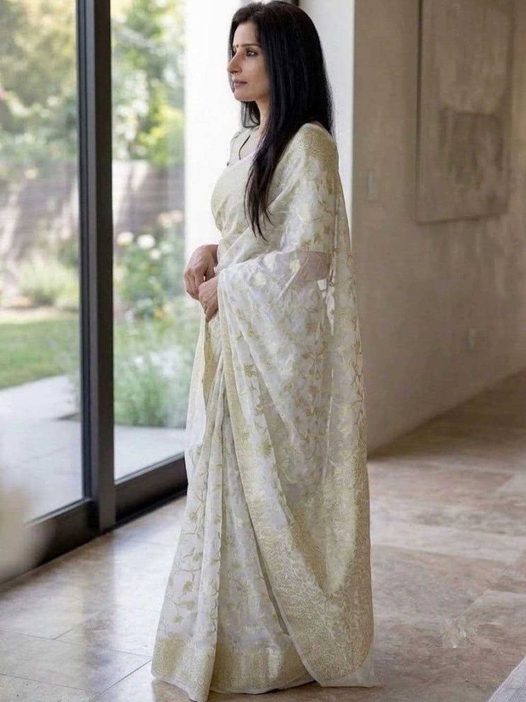 Narayan creations Women Woven Design Zari Art Silk Banarasi Saree - view 1