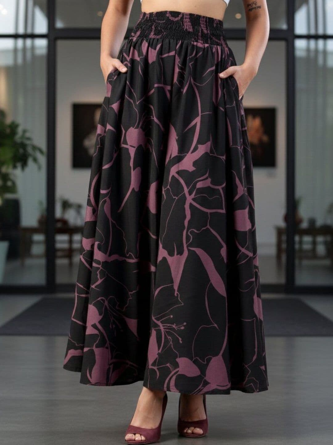 DressBerry Women Floral Printed Flared Palazzos - view 1