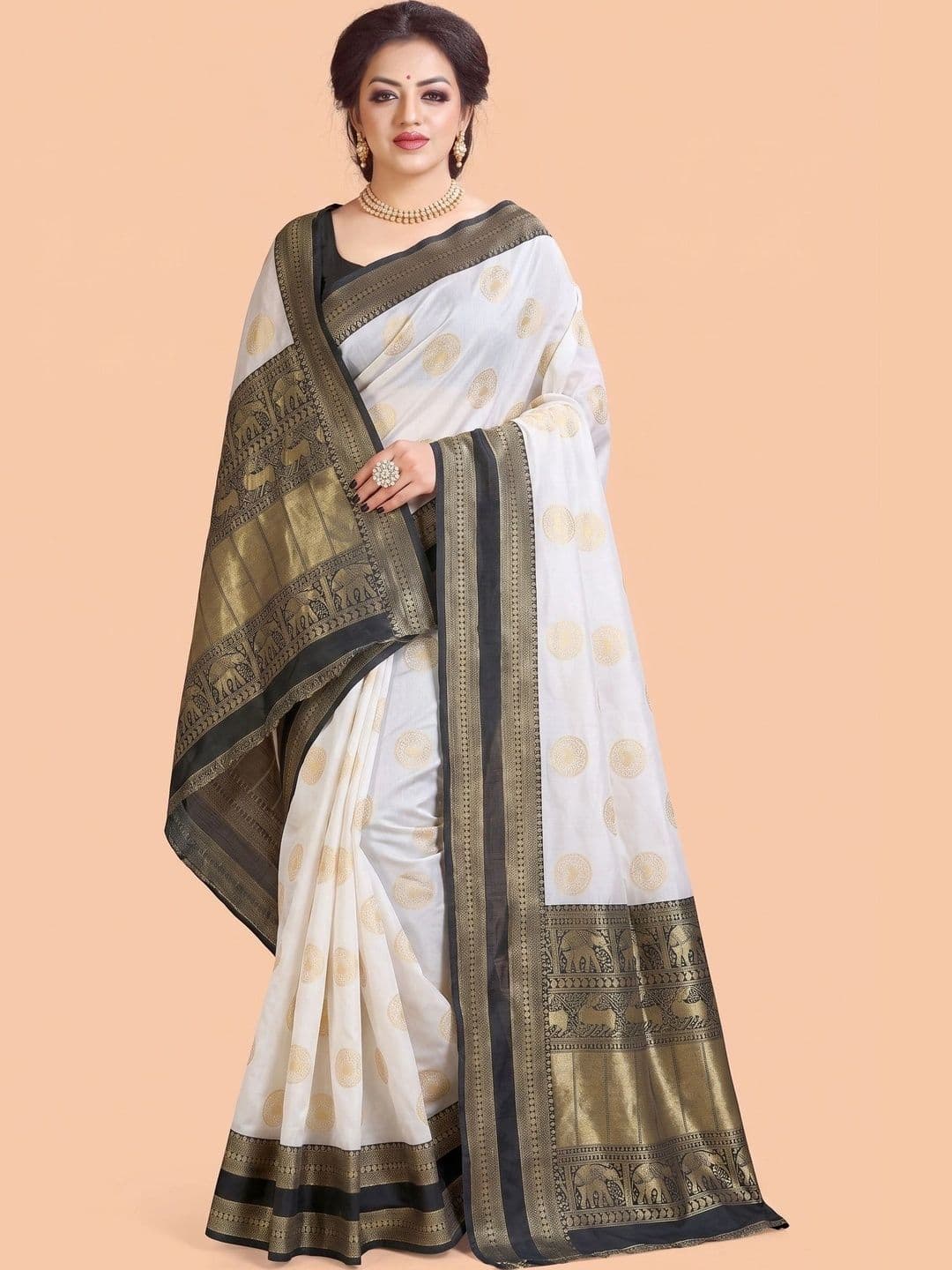 AJ FASHION PLUS Woven Design Zari Art Silk Banarasi Saree - view 1
