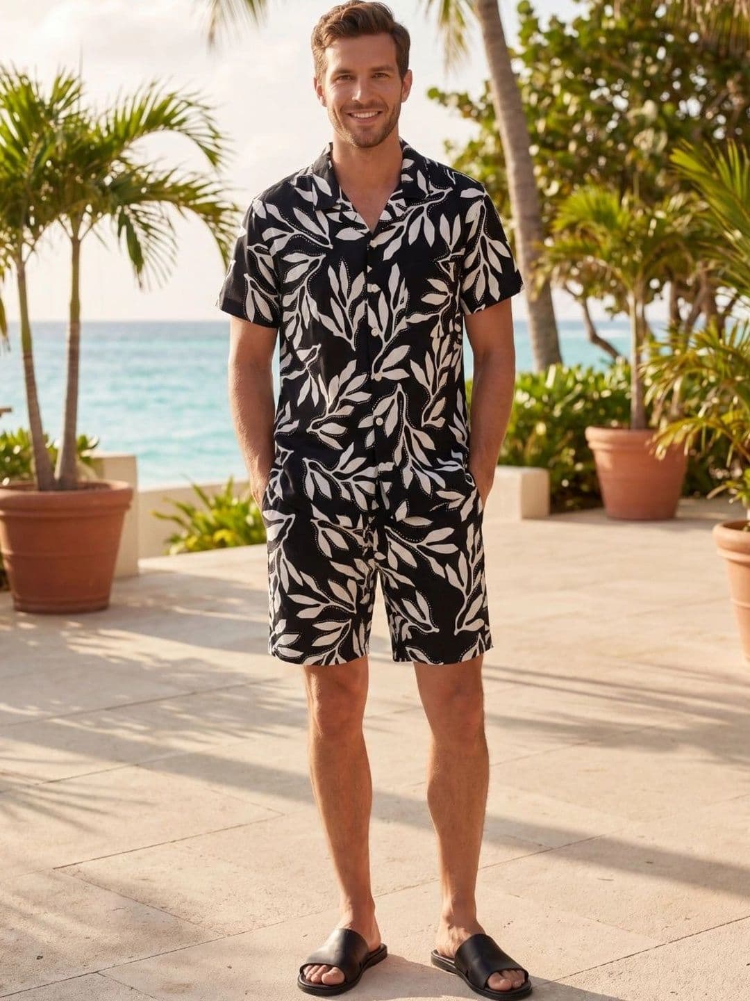 Sweet Dreams Men Printed Short Sleeves Night suit - view 1