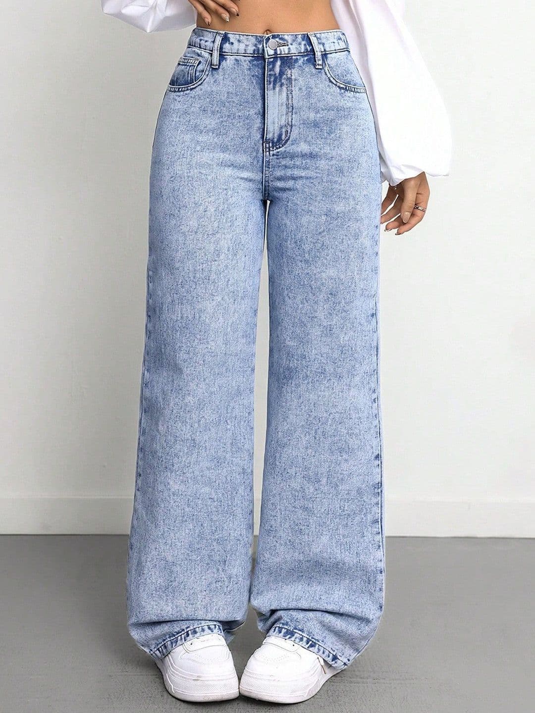 DressBerry Women Comfort High-Rise Heavy Fade Acid Wash Stretchable straight fit Jeans - view 1