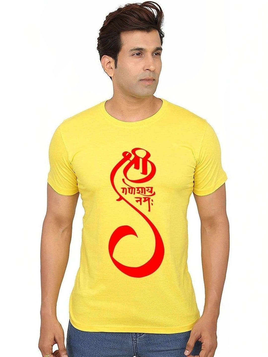 Aseria Men Graphic Printed Round Neck Regular Sleeves Cotton T-shirt - view 1