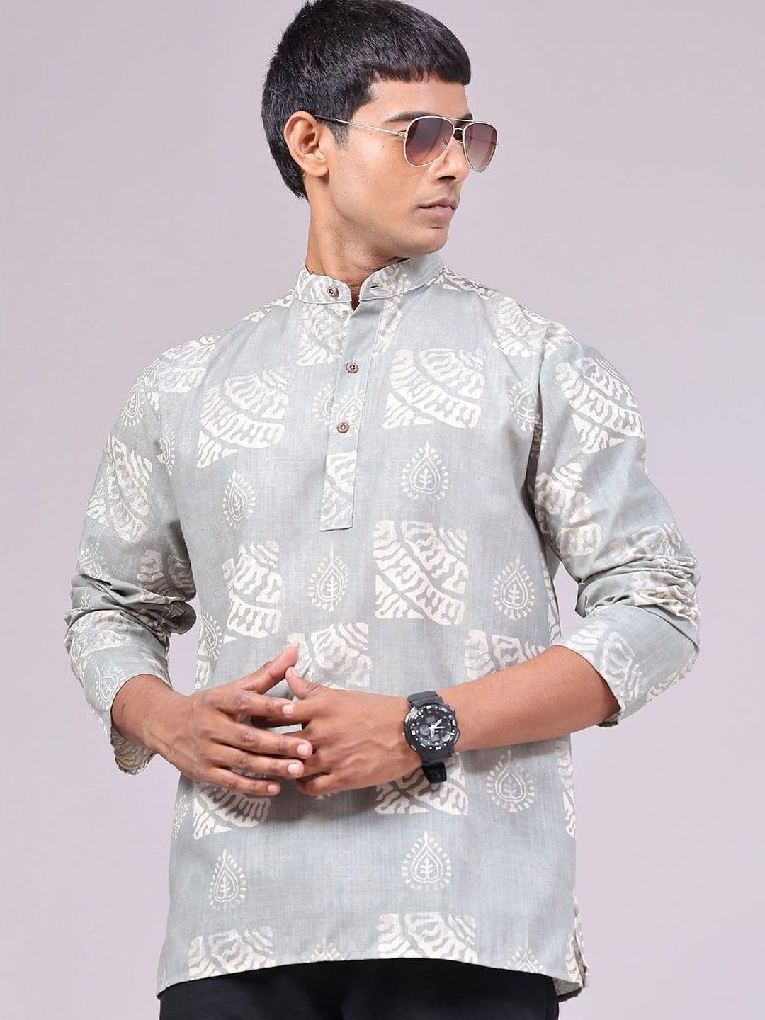 V-Mart Men Ethnic Motifs Printed Indie Prints Kurta - view 1