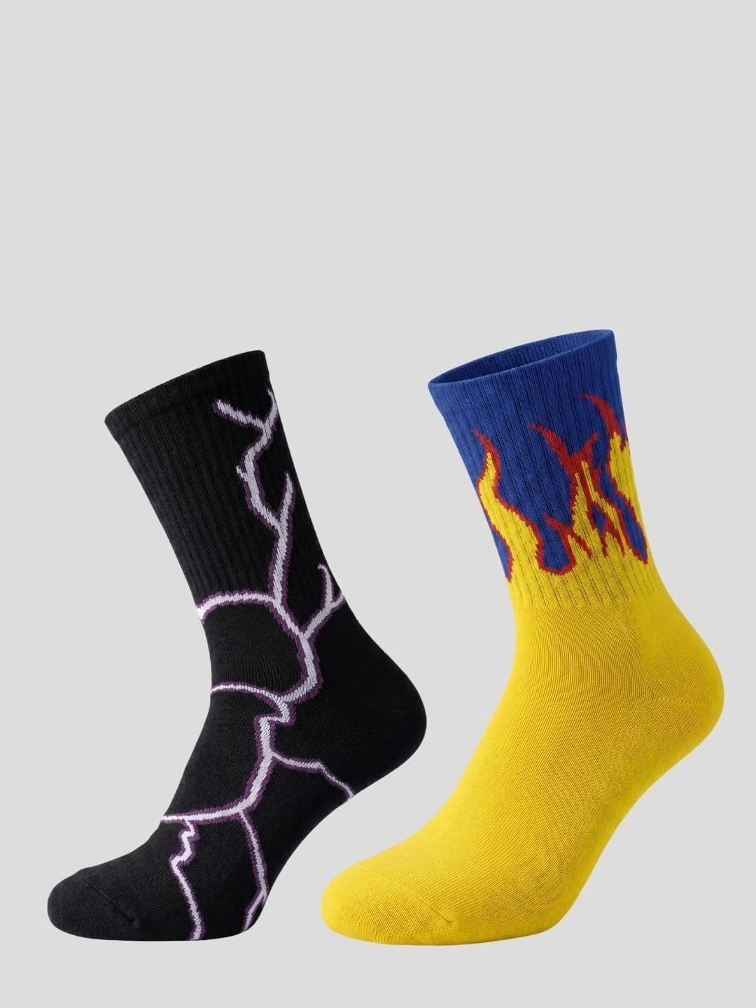 Moda Rapido Men Pack of 2 Cotton Blend Patterned Calf Length Socks - view 1