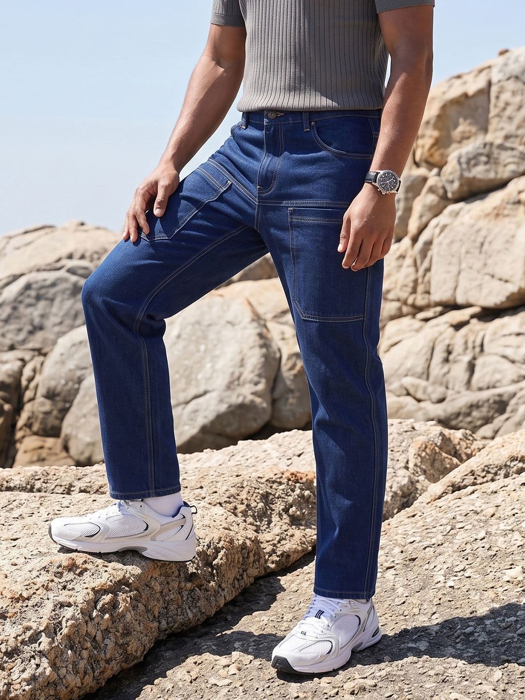 The Roadster Life Co. Men Carrot Fit Stretchable Jeans - view 1