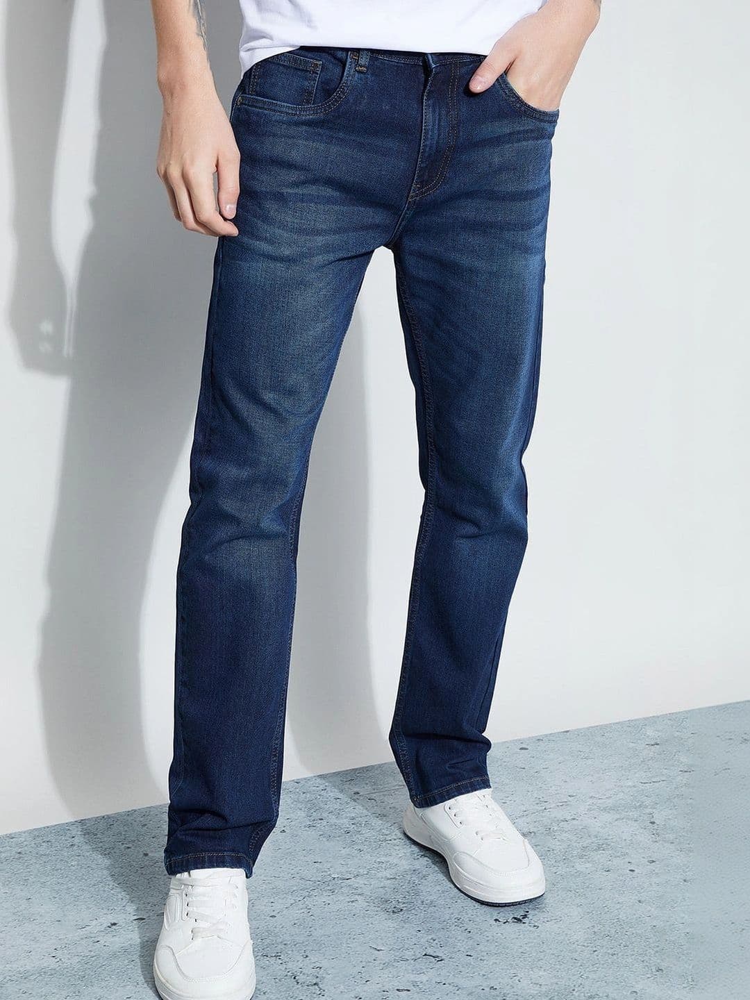 Forca by Lifestyle Men Tapered Fit Mid-Rise Low Distress Jeans - view 1