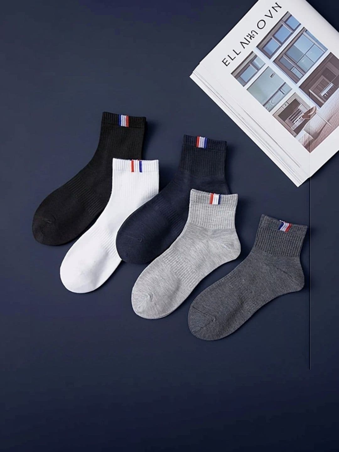 Moda Rapido Men Pack of 5 Cotton Blend Ankle Length Socks - view 1
