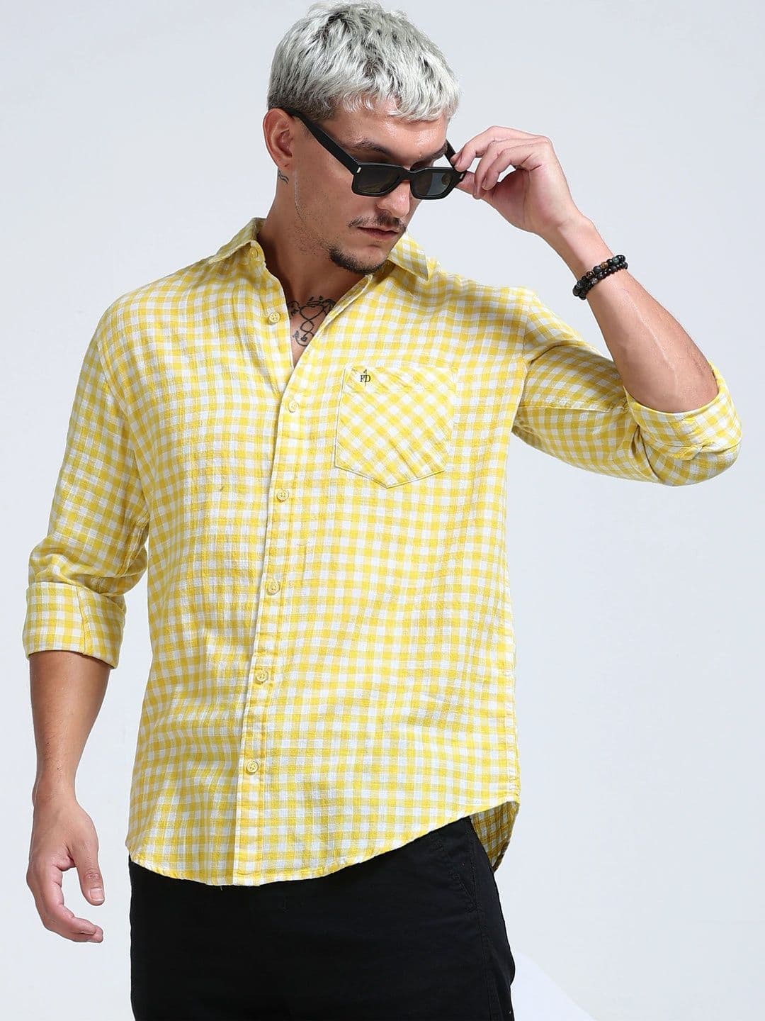 FashionDistrict Men Classic Gingham Checks Checked Casual Shirt - view 1