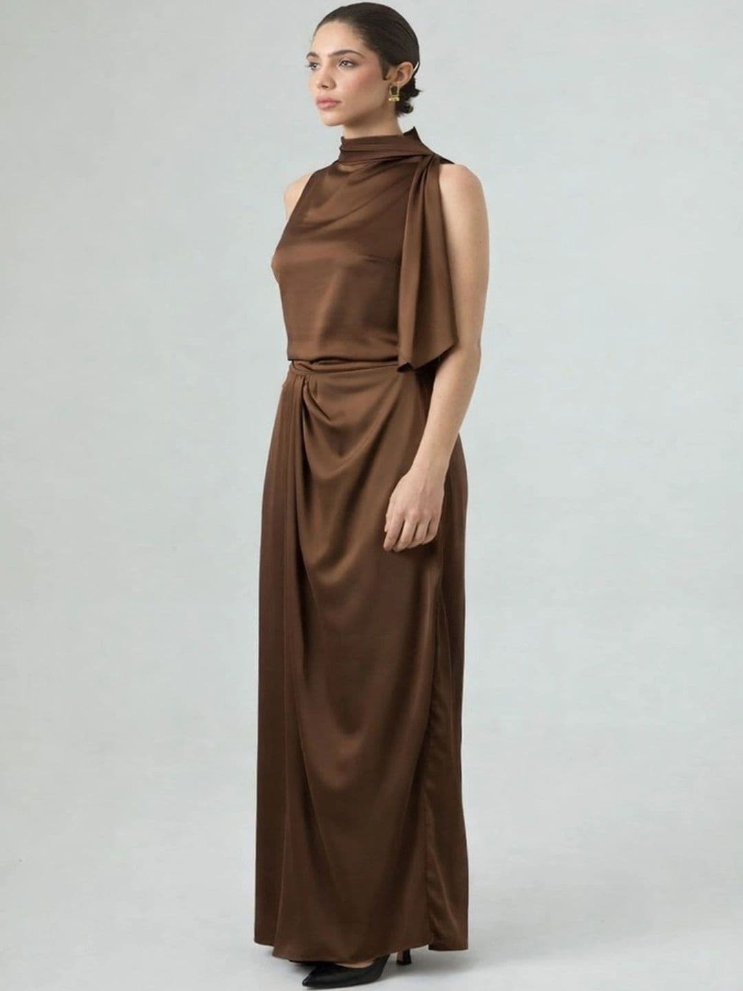 STYLIA Women Draped Maxi Straight Skirt - view 1