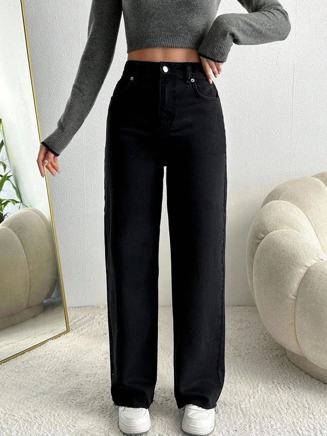 KASHIANXSTYLE Women Comfort Straight Fit Mid-Rise Heavy Fade Stretchable Jeans - view 1