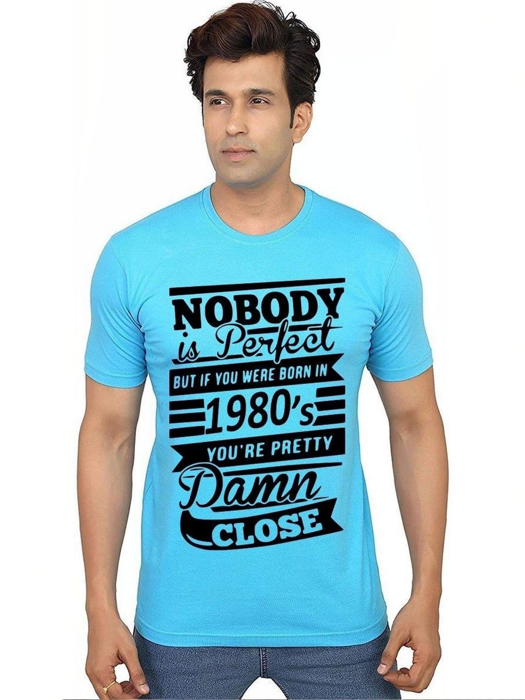 Aseria Men Graphic Printed Round Neck Short Sleeves Cotton T-shirt - view 1