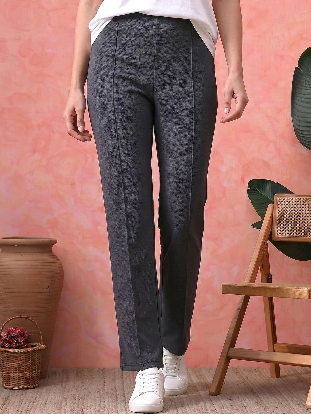 VS MALL Women Knitted Palazzos - view 1