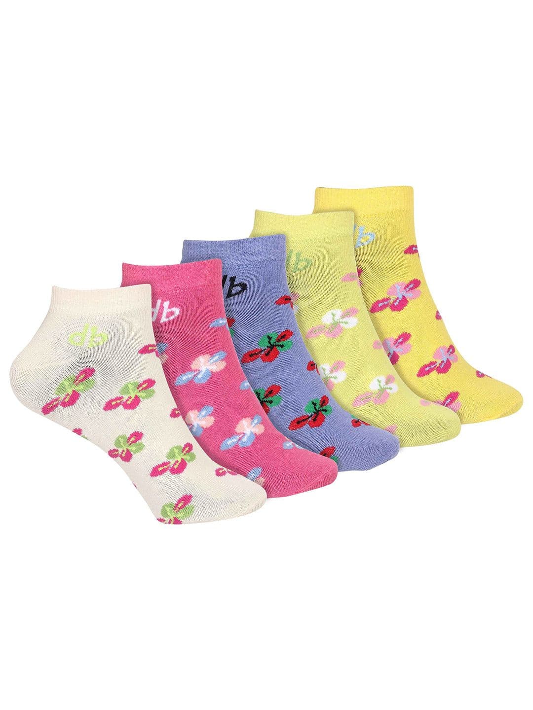 DressBerry Unisex Pack Of 5 Patterned Ankle-Length Socks - view 1