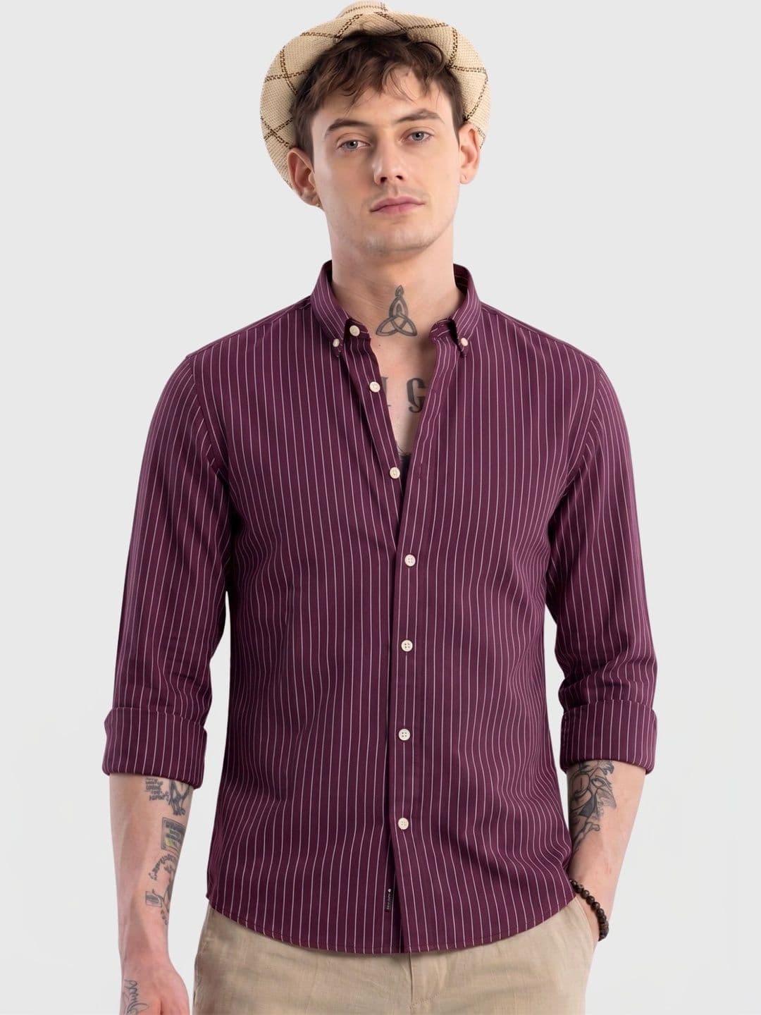 URBANICE Men Premium Striped Casual Shirt - view 1
