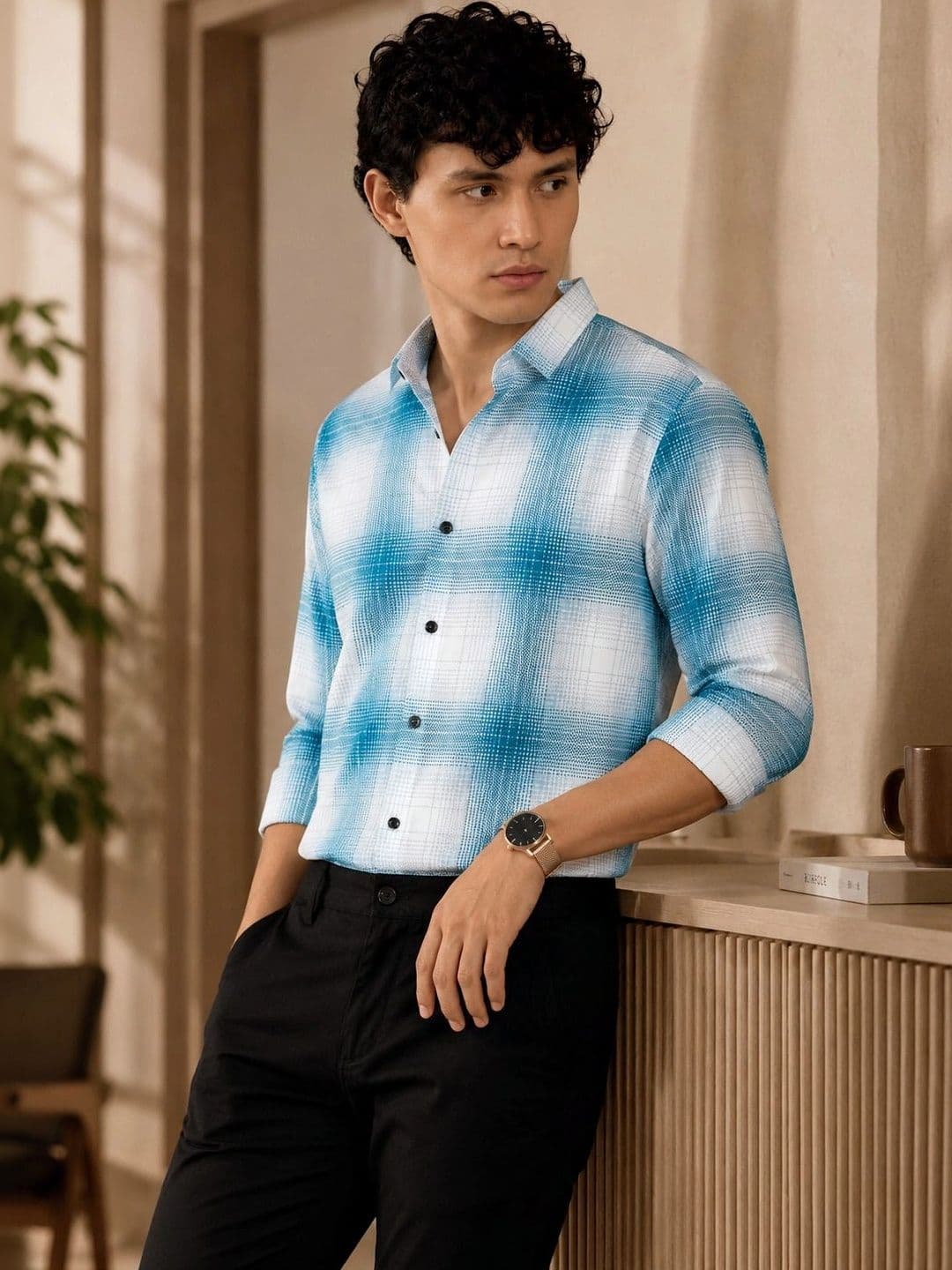 Black Deer Men Standard Checked Casual Shirt - view 1