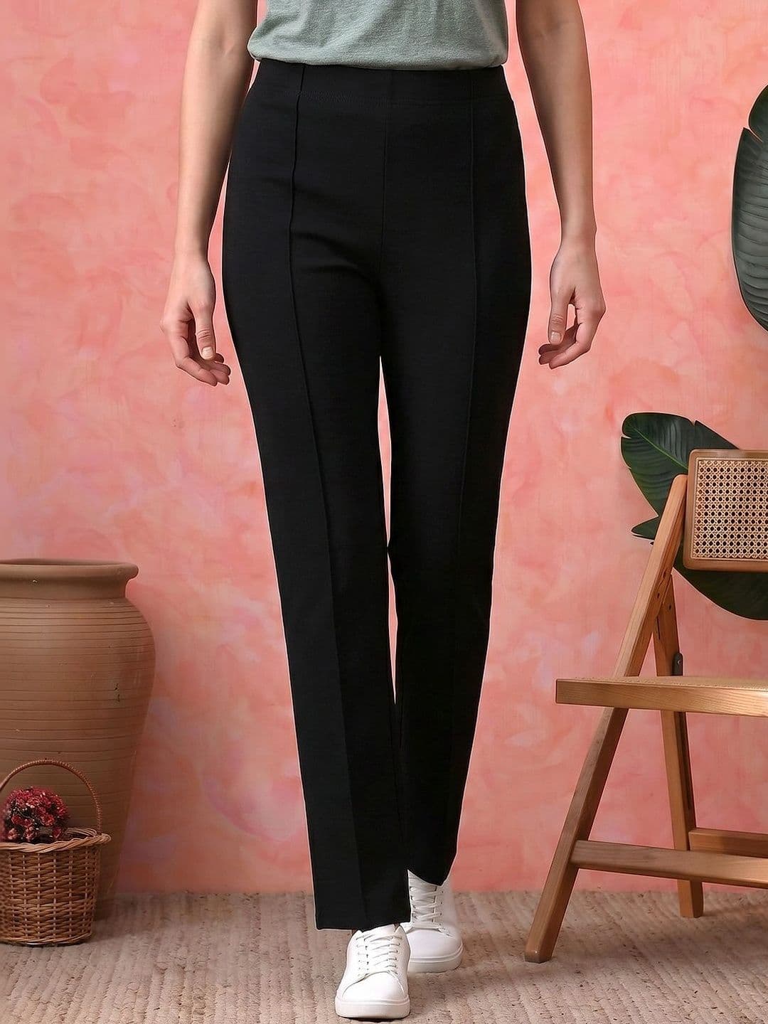 VS MALL Women Knitted Palazzos - view 1