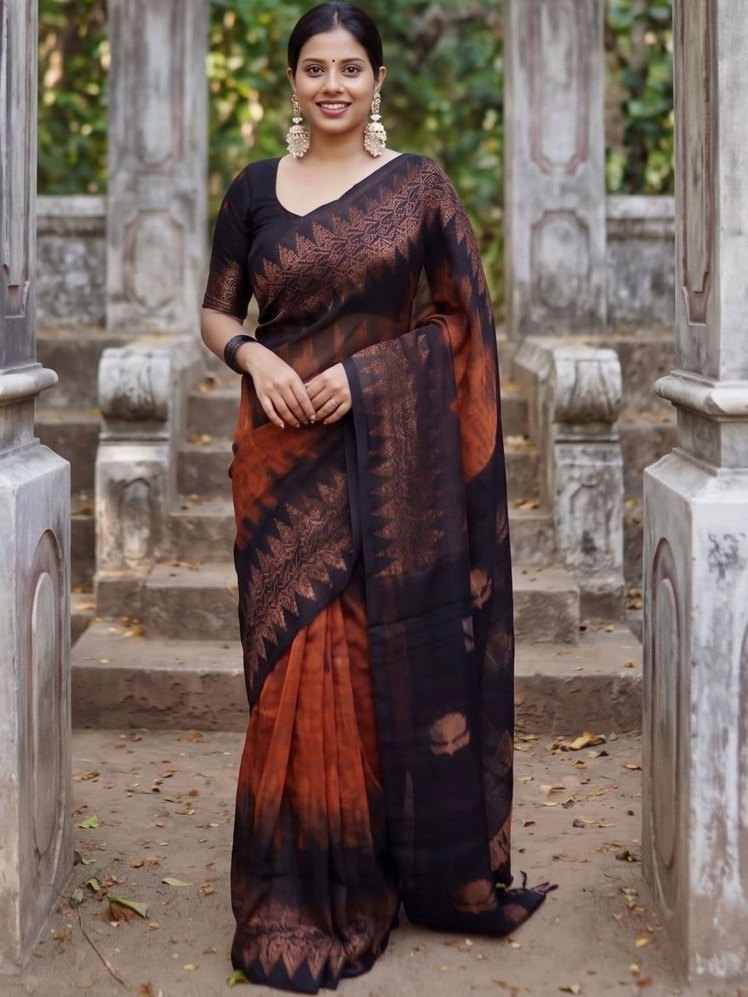 Aman's Impero Women Woven Design Zari Art Silk Banarasi Saree - view 1