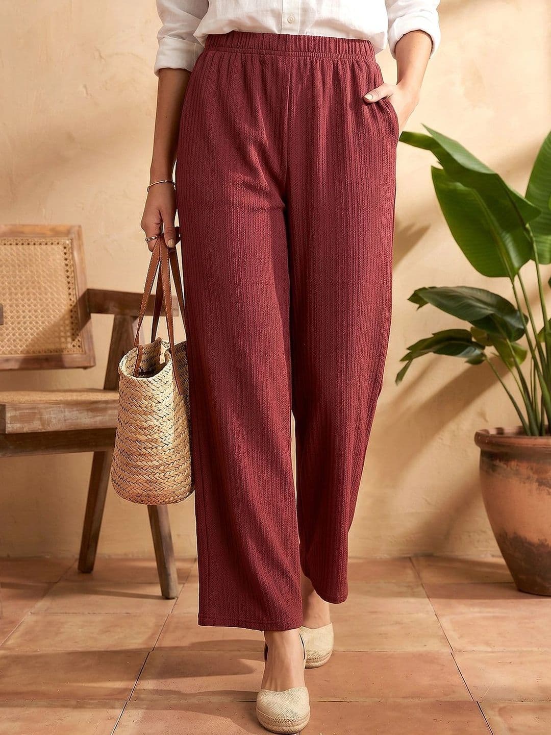 VS MALL Women Knitted Palazzos - view 1