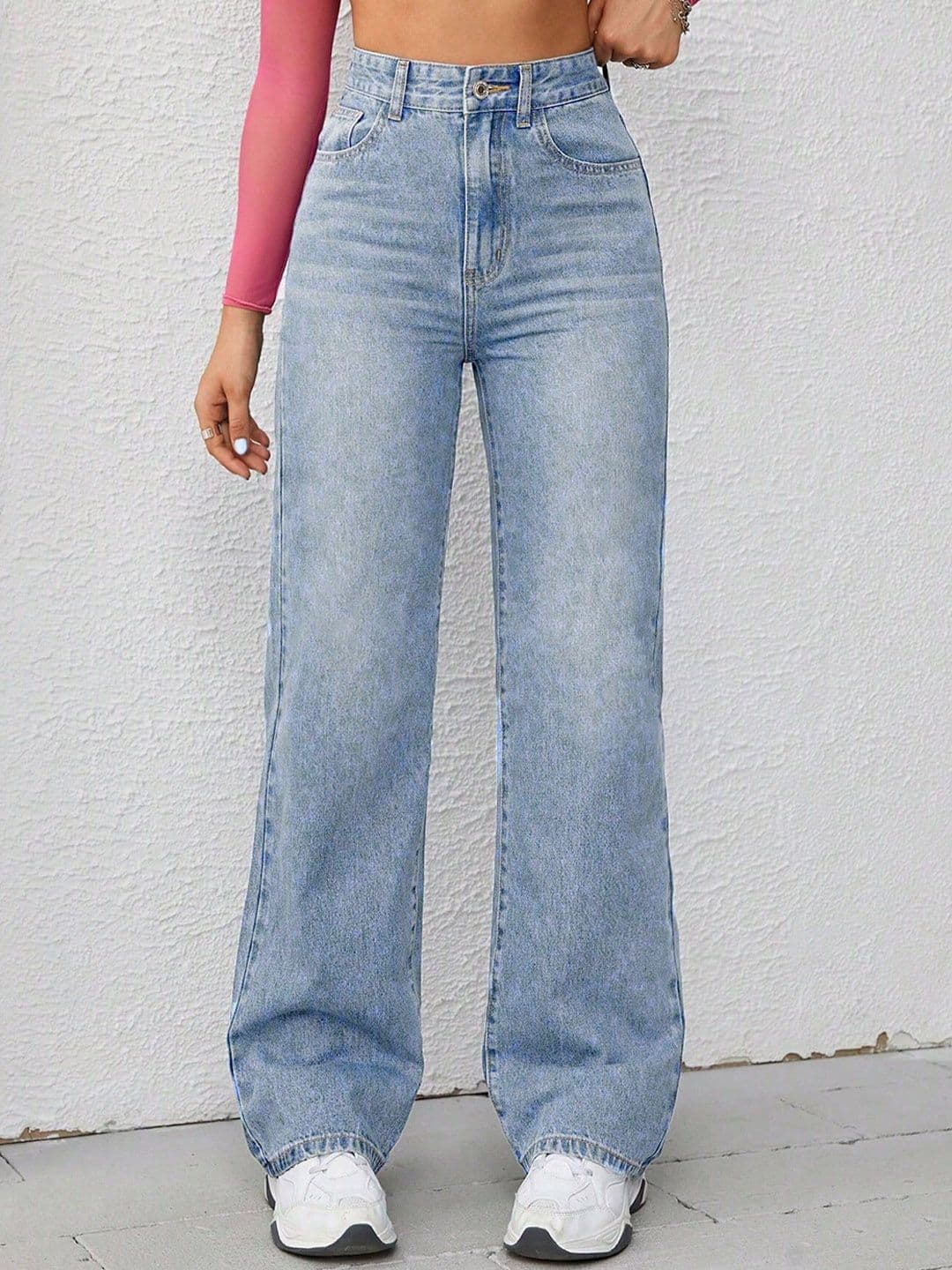 DressBerry Women Comfort Straight Fit High-Rise Light Fade Stretchable Jeans - view 1