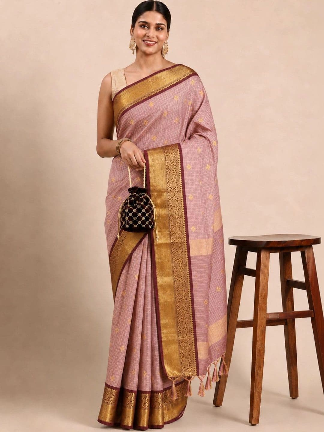 SILKWEAR Women Woven Design Zari Silk Blend Fusion Banarasi Saree - view 1