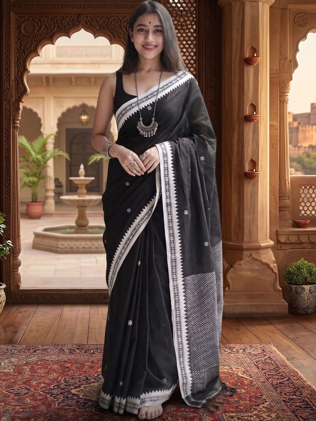 JUICE BEAUTY Woven Design Zari Art Silk Banarasi Saree - view 1