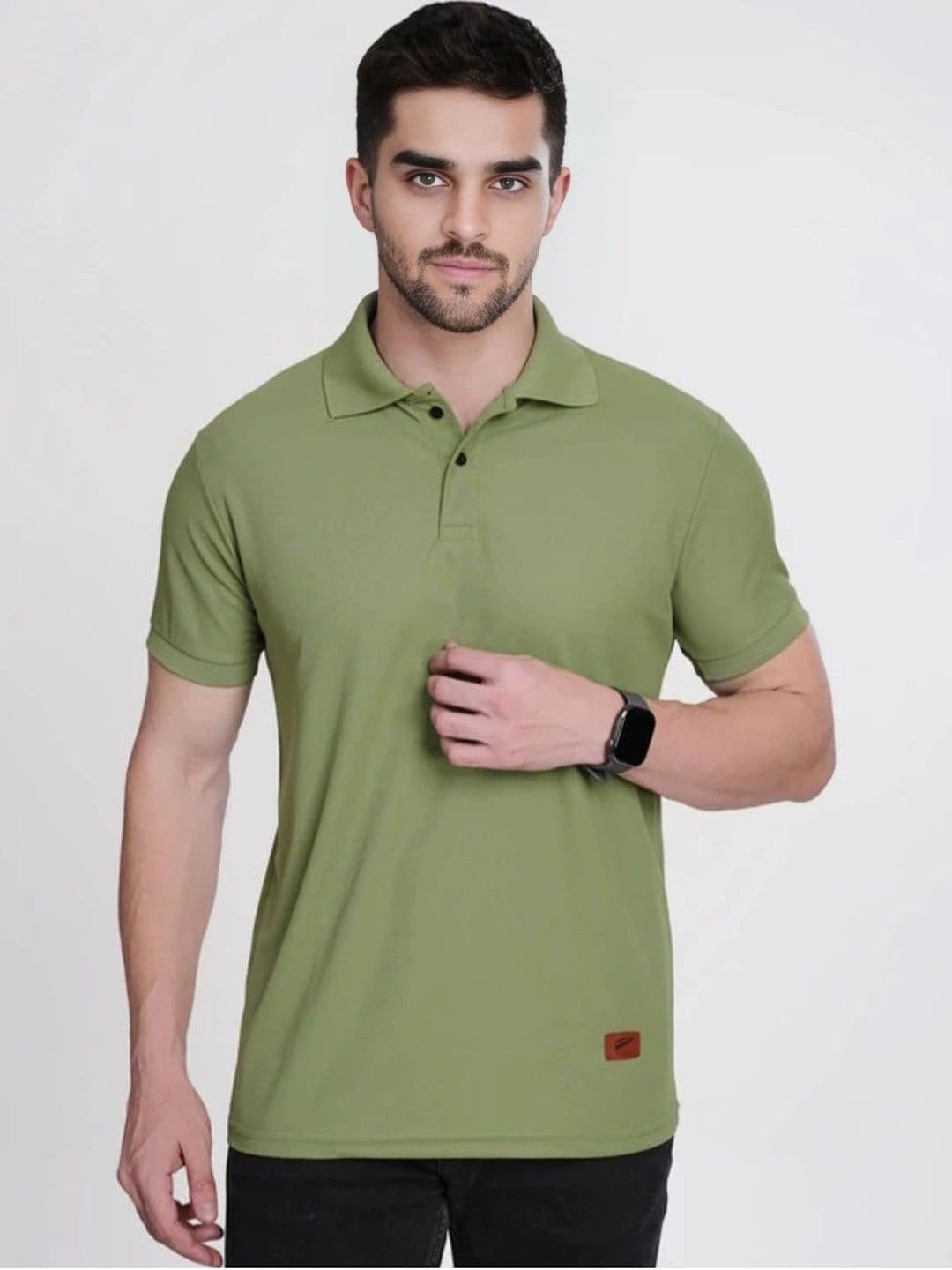 FLORA SHINE Men Polo Collar Slim Fit T-shirt - view 1