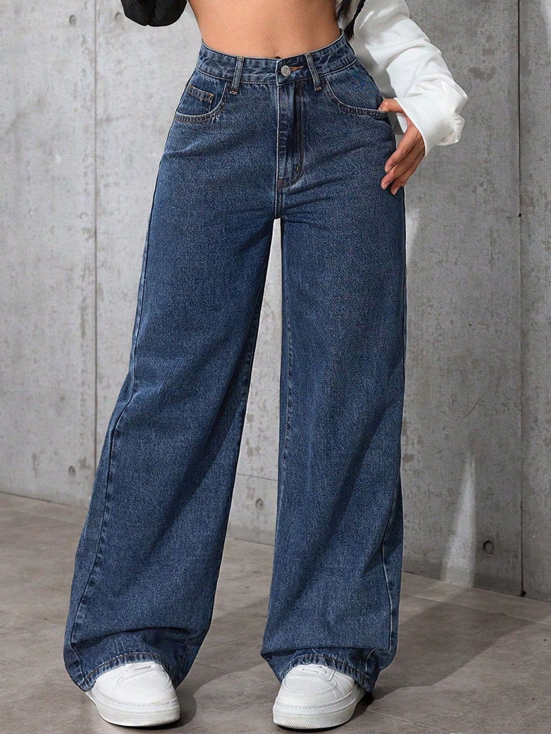 DressBerry Women Comfort Straight Fit High-Rise Light Fade Acid Wash Stretchable Jeans - view 1