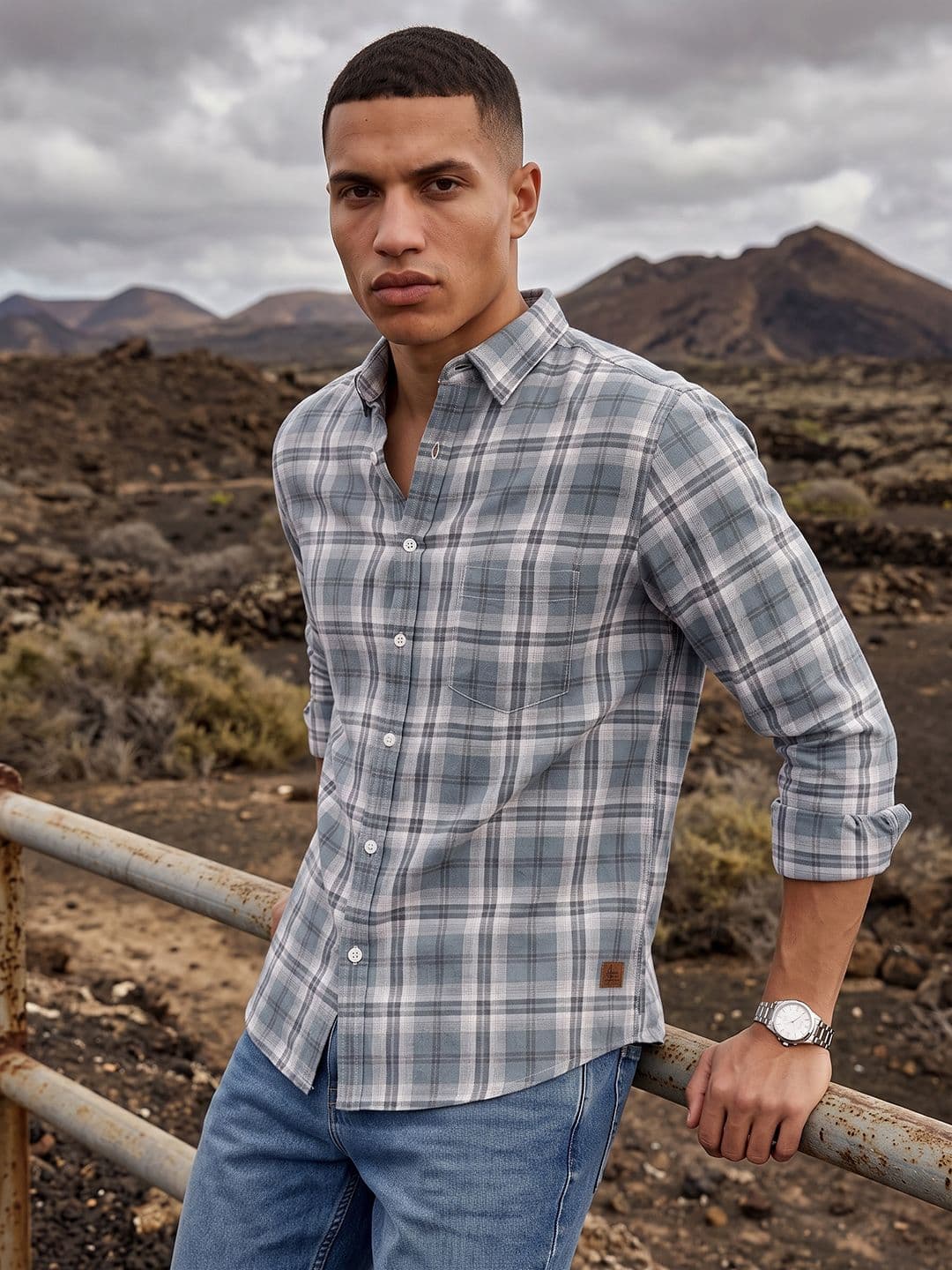 The Roadster Life Co. Checked Pure Cotton Casual Shirt - view 1