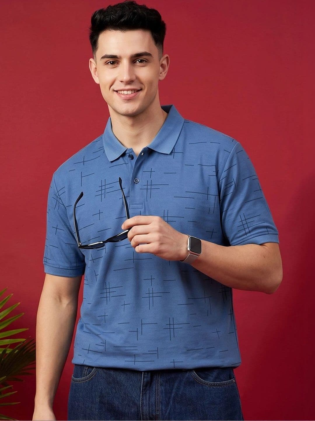 TRIUS Men Printed Polo Collar T-shirt - view 1