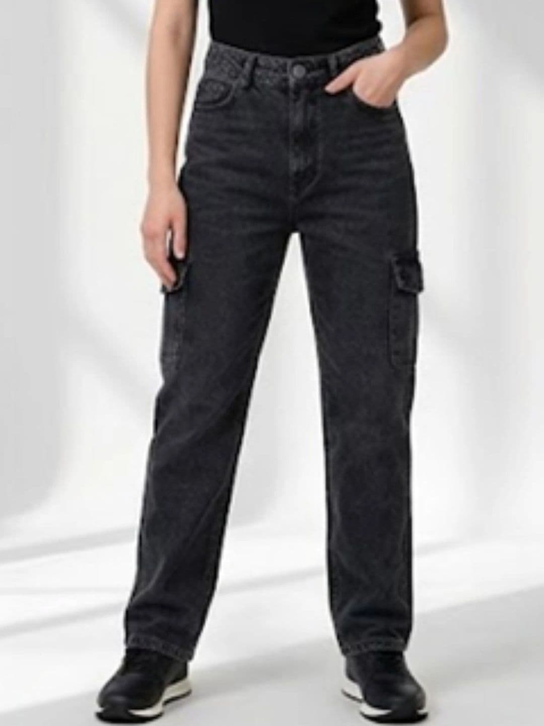 Mast & Harbour Women Classic Straight Fit Mid-Rise Stretchable Jeans - view 1